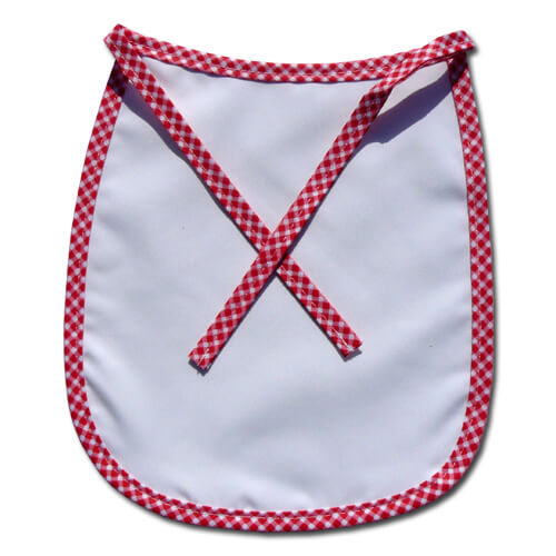 Baby bib Premium red chequered Sublimation Thermal Transfer