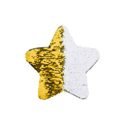 Lentejuelas bicolores para impresión por sublimación y aplicaciones textiles - estrella dorada