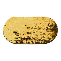 Lentejuelas bicolores para impresión por sublimación y aplicaciones textiles - óvalo dorado