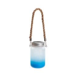 Linterna de 450 ml con asa de hilo - degradado azul claro