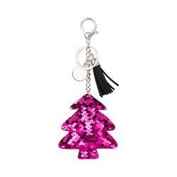 Llavero para llaves de sublimación -árbol de Navidad rosa oscuro