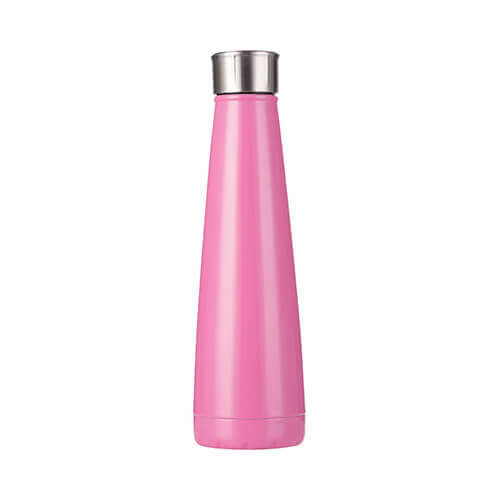 Bidon - botella de bebida piramidal de 420 ml - rosa