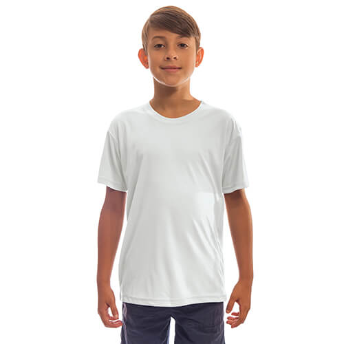Camiseta de manga corta solar para jóvenes - Blanco