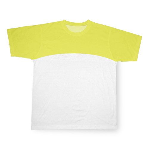 Camiseta deportiva amarilla con tacto de algodón, sublimación, transferencia térmica