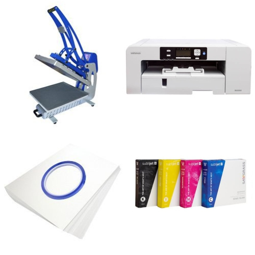 Kit de impresión para camisetas SAWGRASS Virtuoso SG1000 + CLAM-C45 Sublimación Térmica Transfer