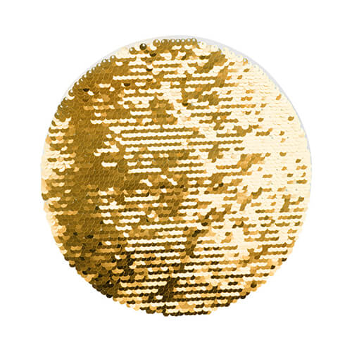 Lentejuelas bicolor para impresión por sublimación y aplicaciones textiles - círculo dorado Ø 19