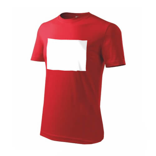 PATCHIRT - Camiseta de algodón para impresión por sublimación - Cuadro de impresión horizontal - rojo