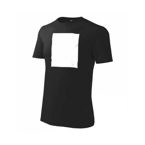 PATCHIRT - camiseta de algodón para impresión por sublimación - impresión de cajas verticales - negro