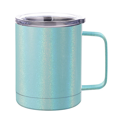 Taza de café de 300 ml para sublimación - azul iridiscente