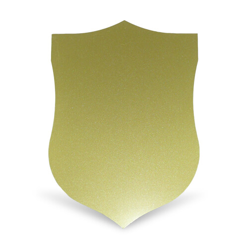 Transferencia térmica de sublimación de escudo de chapa de Steel dorado